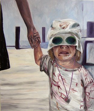 o.T. (eyes at the beach), 2009